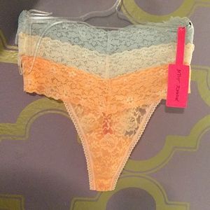 Betsey Johnson panty/thongs pack of 3